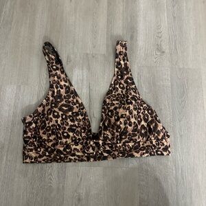 Leopard Print Women's Bikini Top - Aerie
